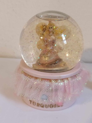 Vintage μαγική νεράιδα χιονόμπαλα glitter μεταχειρισμένη, μεσαίο μέγεθος