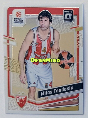 Milos Teodosic Optic #95 Crvena Zvezda Donruss Euroleague 2023-24 card new