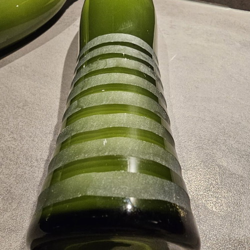 Leonardo glass vases set of 2, 40cm, like new, olive green