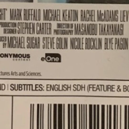 Spotlight DVD, action adventure social drama thriller