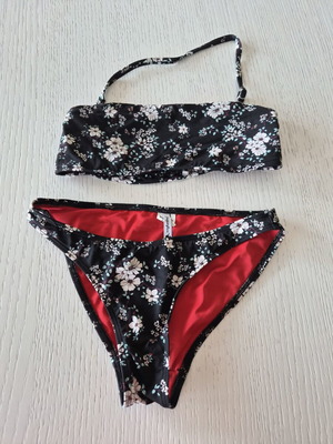 Bikini set SugarFree μαύρο φλοράλ 16 ετών σαν καινούργιο