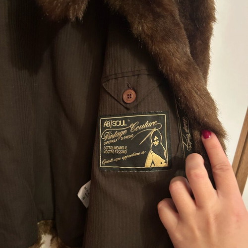 Vintage synthetic Italian fur bolero size 46 like new, brown, AB/SOUL