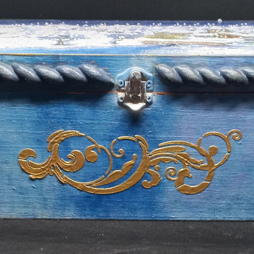Christmas box new, wooden with decoupage techniques 30×20×13