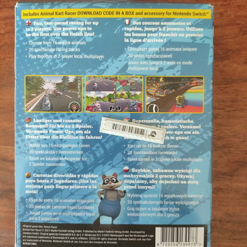 Animal Kart Racer bundle pack new for Nintendo Switch with controller