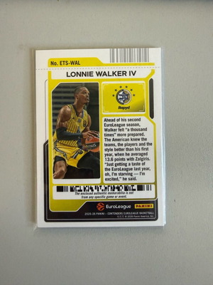 Lonnie Walker IV Patch EuroLeague new