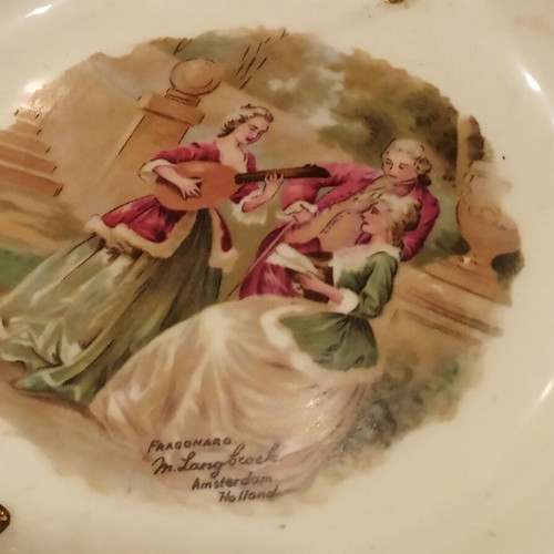 Antique 4-Piece Porcelain Set 1940s with 22K Gold from Germany like new