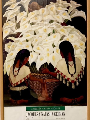 Diego Rivera poster used in wooden frame with glass