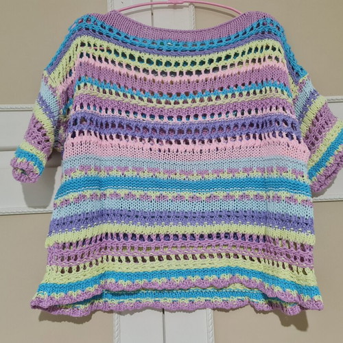 Benetton knitted girls sweater like new, colorful, size 170 cm