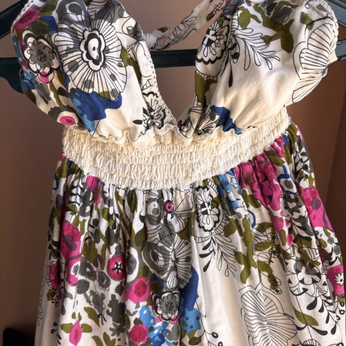 Women's summer dress used, cotton with floral pattern