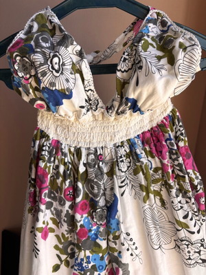 Women's summer dress used, cotton with floral pattern