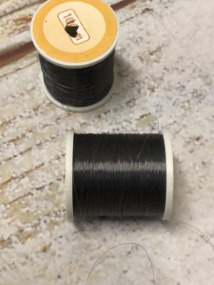 Black fishing line threads for beads, pack of 2, 100 meters each