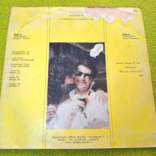 Frank Tavaglione Tumidanda 12' βινύλιο μεταχειρισμένο, ηλεκτρονικό
