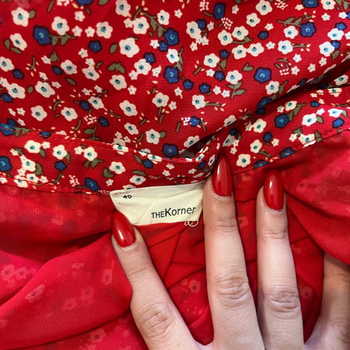 Floral dress The Korner red size 40 like new
