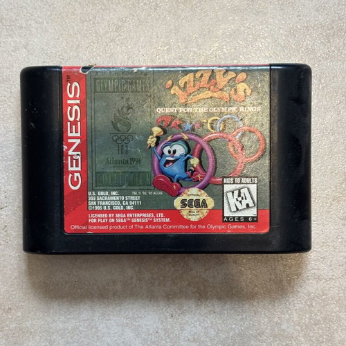 U.S Gold Izzy’s Quest for the Olympic Rings Sega Genesis game