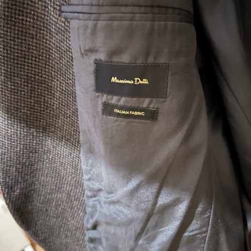 Massimo Dutti men's jacket No54 brown Italian fabric like new