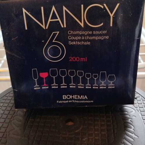 Κρυστάλλινα ποτήρια σαμπάνιας Nancy από την Bohemia Crystal 6 τεμάχια καινούργια