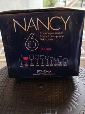 Κρυστάλλινα ποτήρια σαμπάνιας Nancy από την Bohemia Crystal 6 τεμάχια καινούργια