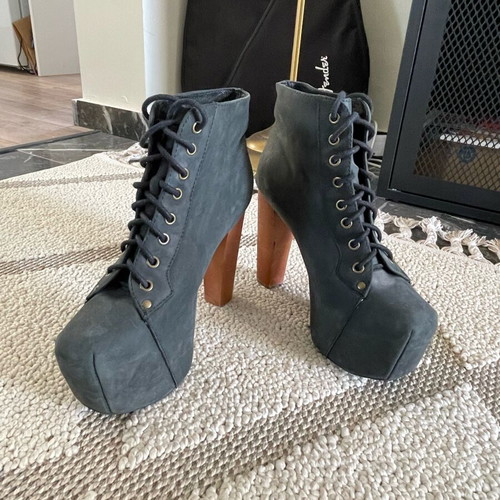 Jeffrey Campbell Lita boots black, like new, size 39