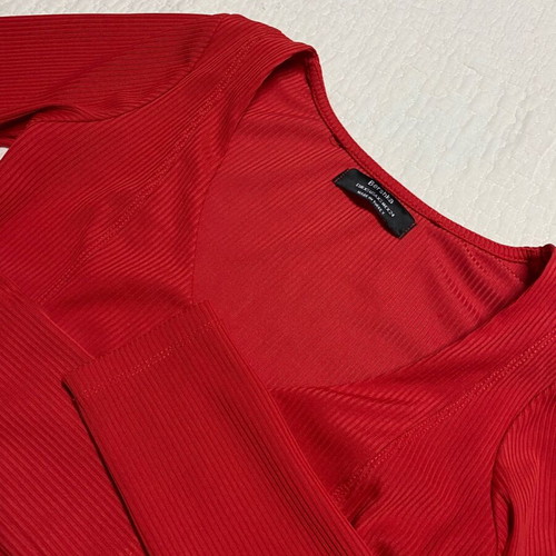 Bershka women's blouse red XS like new