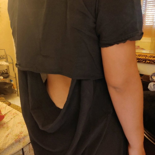 Calvin Klein dress black with back opening like new, size L