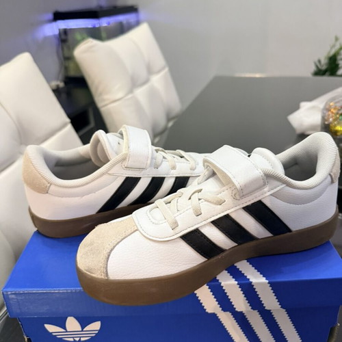 Adidas kids' athletic shoes, size 35, white