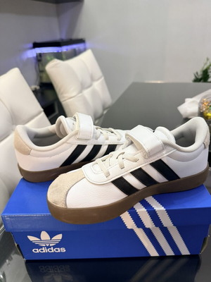 Adidas kids' athletic shoes, size 35, white