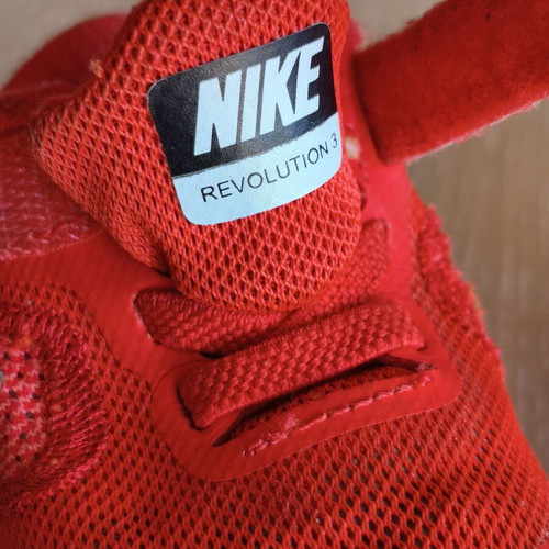 Nike Revolution 3 toddler shoes like new, red, size 19.5