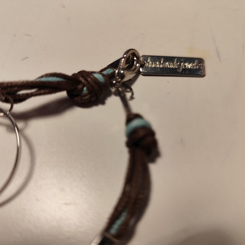 Women's necklace with cords, metal and beads like new