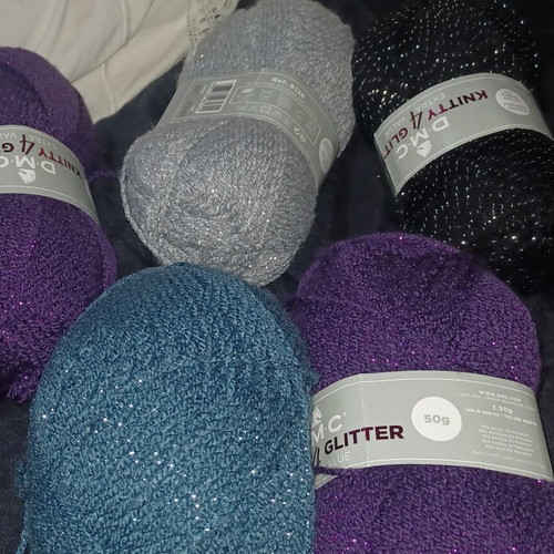 DMC Glitter knitting yarn