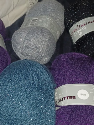 DMC Glitter knitting yarn