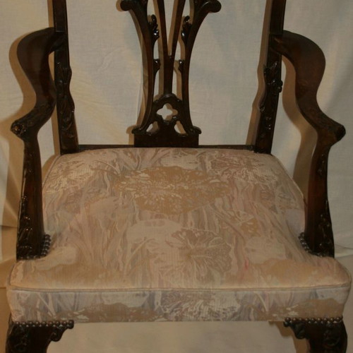 Chippendale dining set 19th century used, French walnut