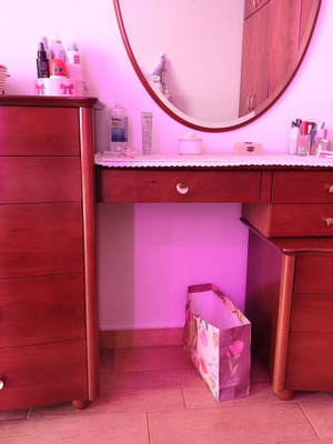 Bedroom furniture set used with mirror and bedside tables