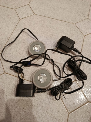 IKEA Kubbo vintage circular spot light set of 2, grey