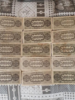 Greek banknotes 5 million drachmas July 20, 1944, set of 15
