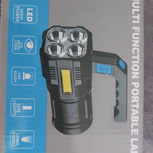 LED flashlight with USB charging, new