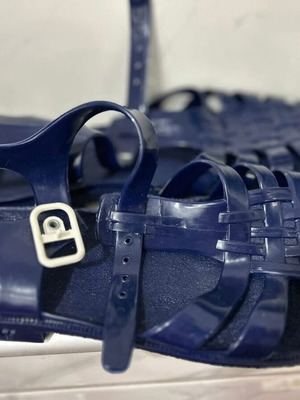 German sandals new, rubber Roman style, size 42, blue