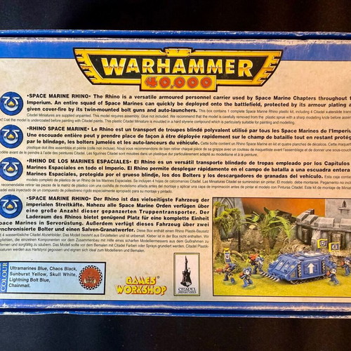 Warhammer 40,000 Space Marine Rhino used model 1990s