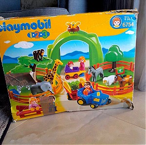 playmobil 6754 1-2-3 ζωολογικό πάρκο και δώρο έξτρα φιγούρες.