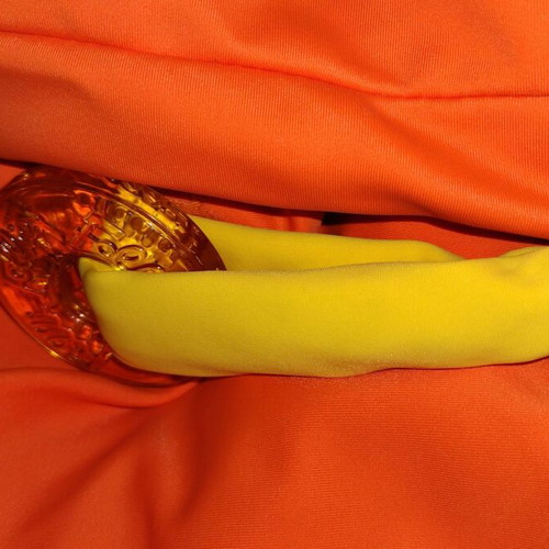 Folli Follie oversized shoulder bag used, yellow and orange