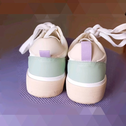 White sneakers new, athletic style, size 38