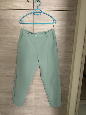 Fabric pants like new, mint color, size M 38 10, elastic waist
