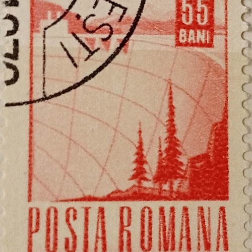 Romania stamps used, pack of 11 pieces
