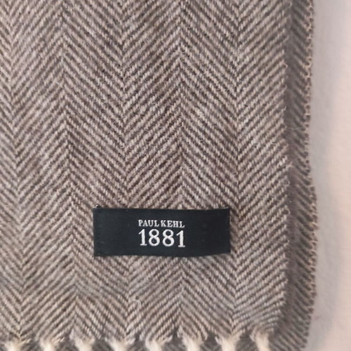 Paul Kehl 1881 wool scarf like new, brown and beige, 170 x 30 cm