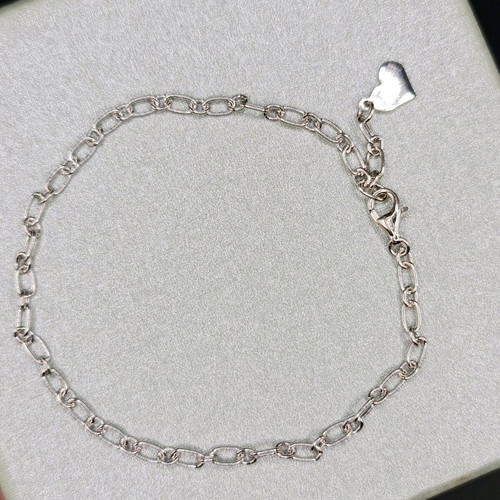 Rhodium plated silver bracelet new, 925 sterling