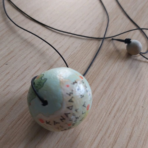 Globe necklace handmade jewelry