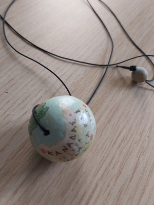Globe necklace handmade jewelry