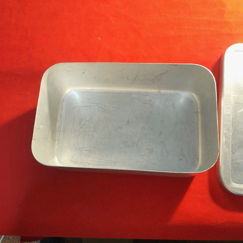 Ice cream bowl used, aluminum for freezer