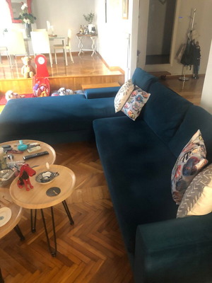 Sofa petrol 2x3 like new