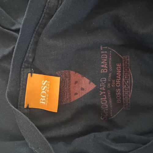 Hugo Boss T-shirt medium used, black, Boss Orange
