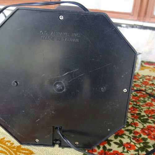 Table clock used collectible with lighting and rotating flower